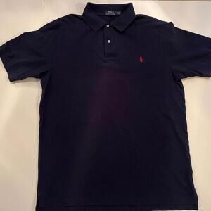 Classic Polo Ralph Lauren Shirt, Navy and Red, Sized X-Large